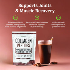 Dr. Matthew Chocolate Collagen powder dissolves in coffee for a chocolate boost.