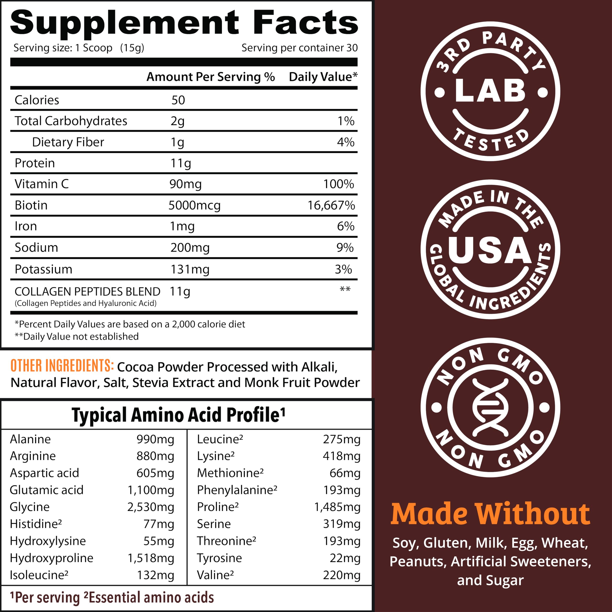 Dr. Matthew Chocolate Collagen bottle with serving suggestion.