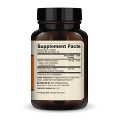 Dr. Mercola Amla extract capsules arranged to show 500 mg vitamin C per serving for daily support.
