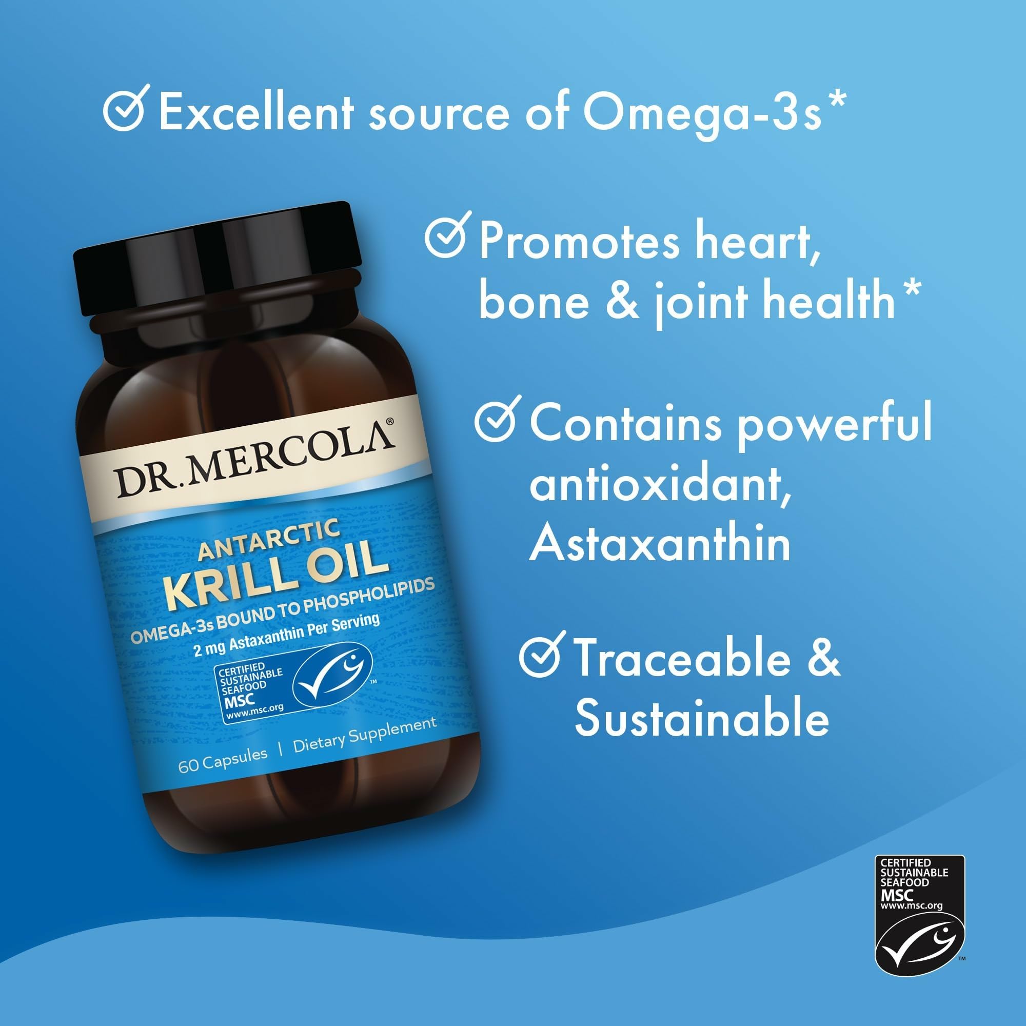 Pouring Dr. Mercola Krill Oil capsules from bottle