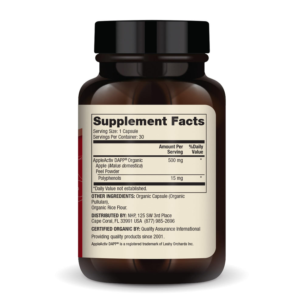 Dr. Mercola Apple Peel Advanced capsules shown for convenient daily use and consistent intake.