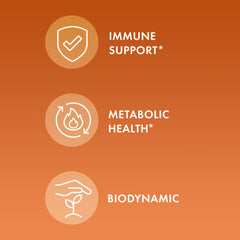 Dr. Mercola biodynamic amla label close-up with USDA Organic and Demeter certifications for trusted quality.
