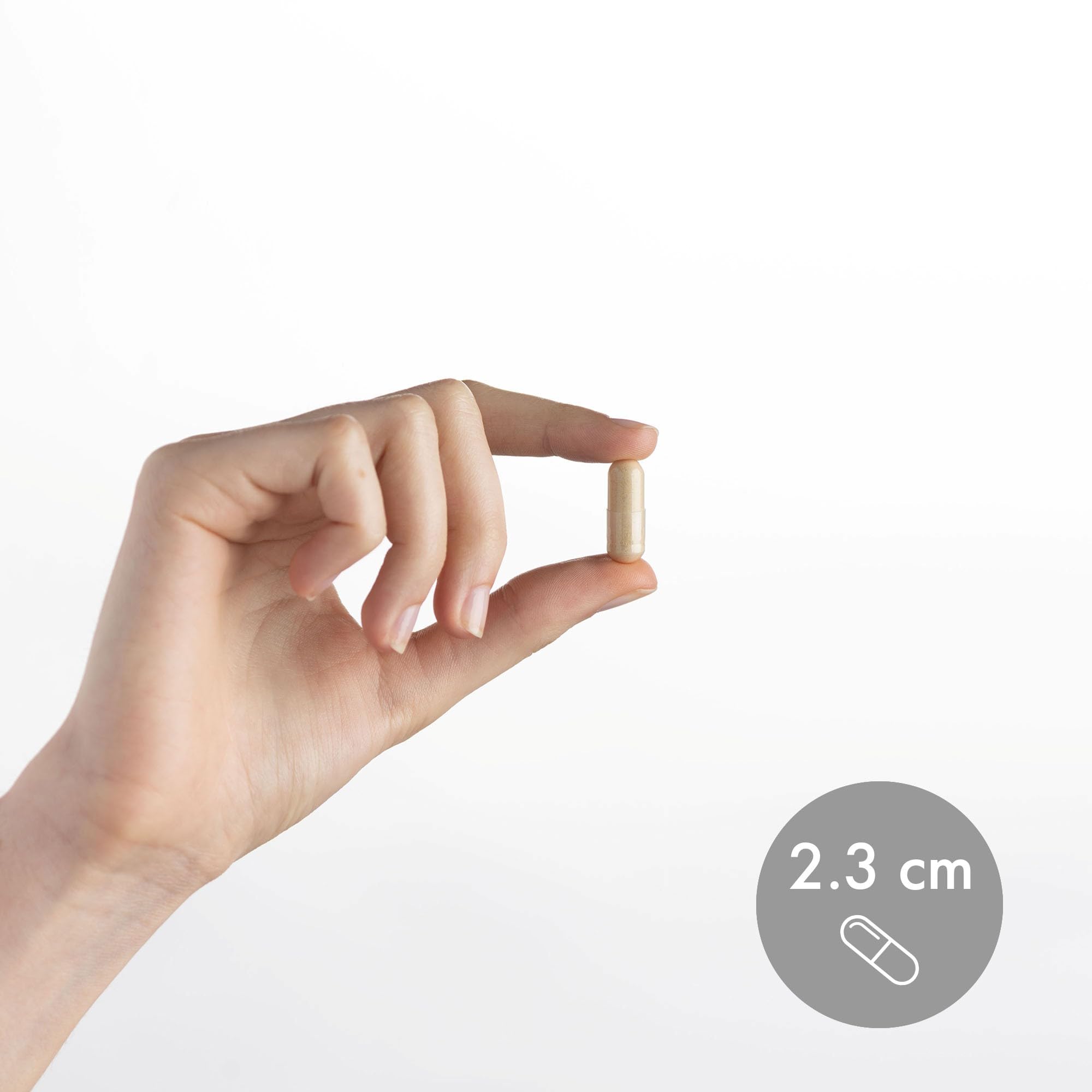 Capsule close-up highlights easy-to-take dietary supplement.