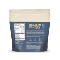 Dr. Mercola Collagen Complex vanilla powder highlighting vanilla flavor and 30 servings.