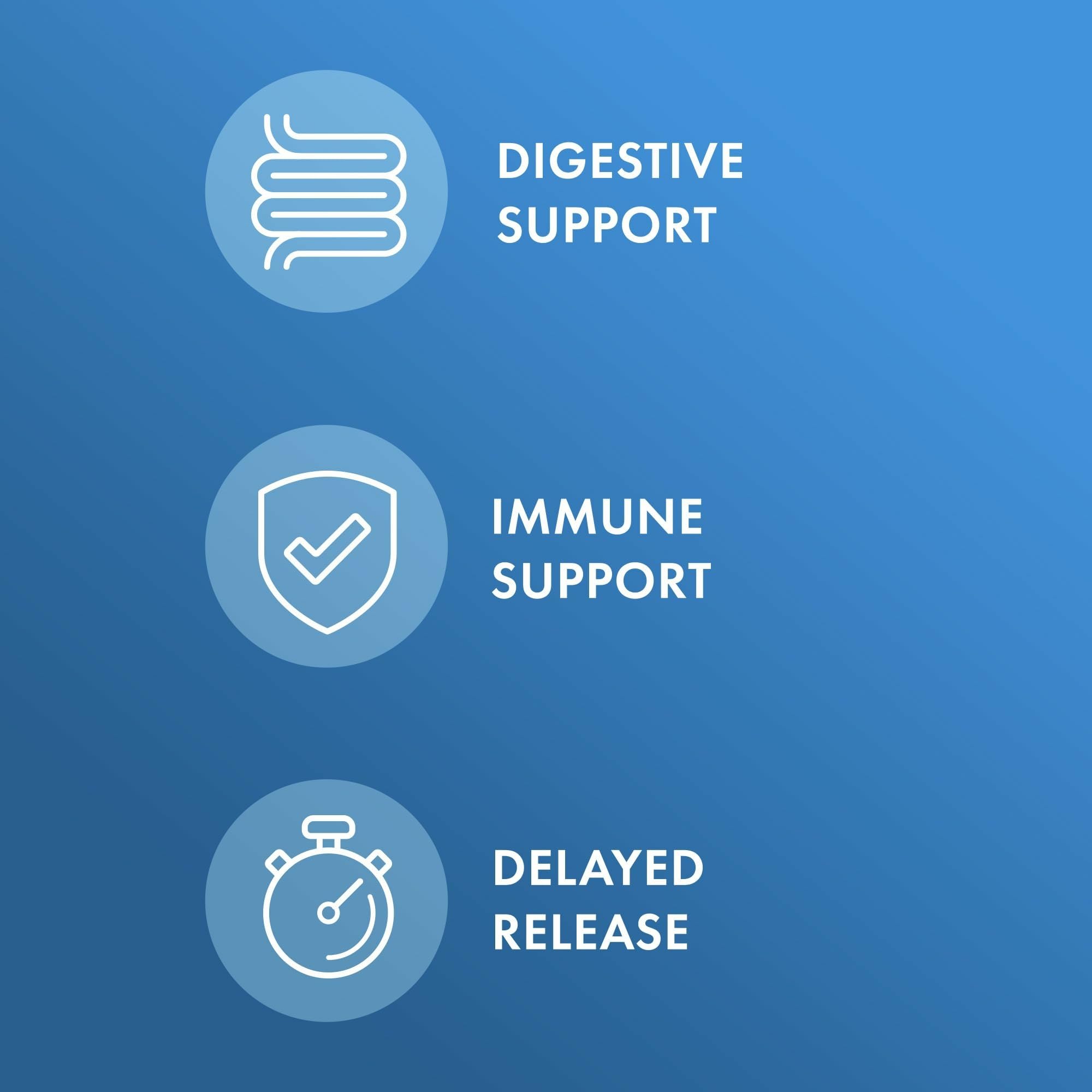 Dr. Mercola Complete Probiotics capsules close-up highlighting delayed-release design.