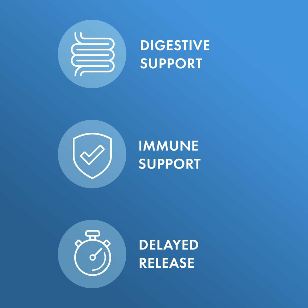 Dr. Mercola Complete Probiotics capsules close-up highlighting delayed-release design.