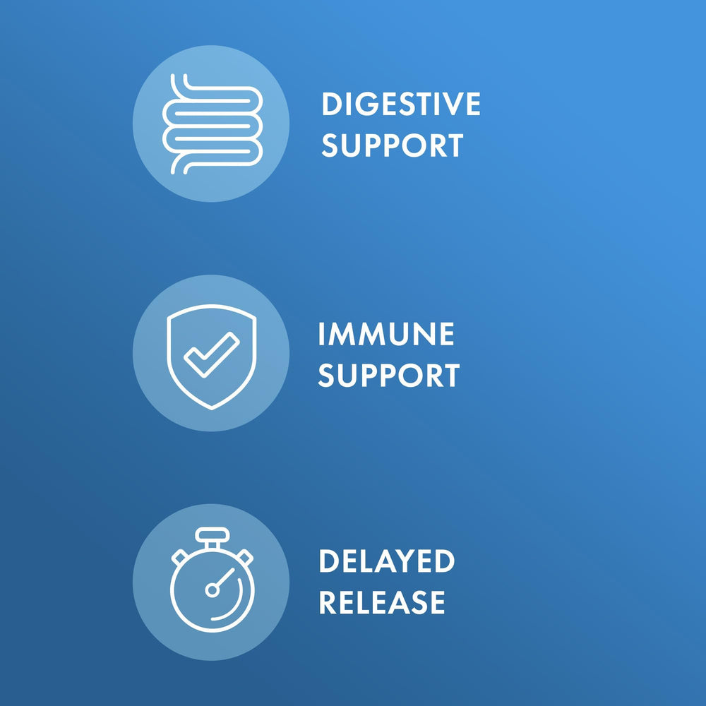Patented delayed-release capsules from Dr. Mercola Complete Probiotics.