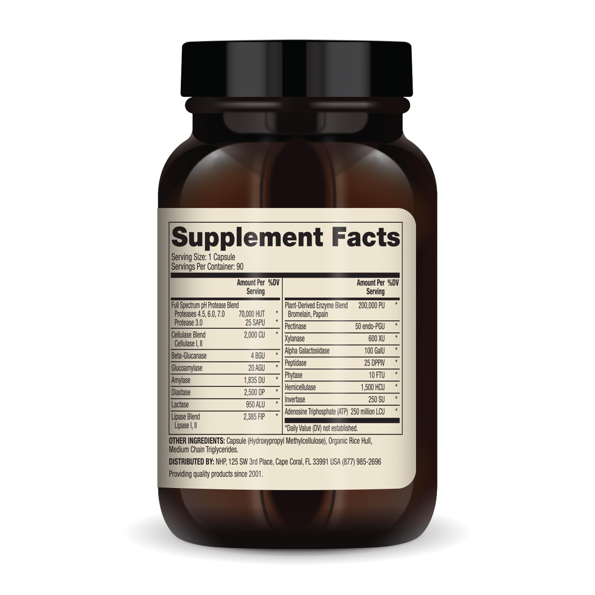 Close-up of Dr. Mercola Full Spectrum Enzymes capsules for digestion