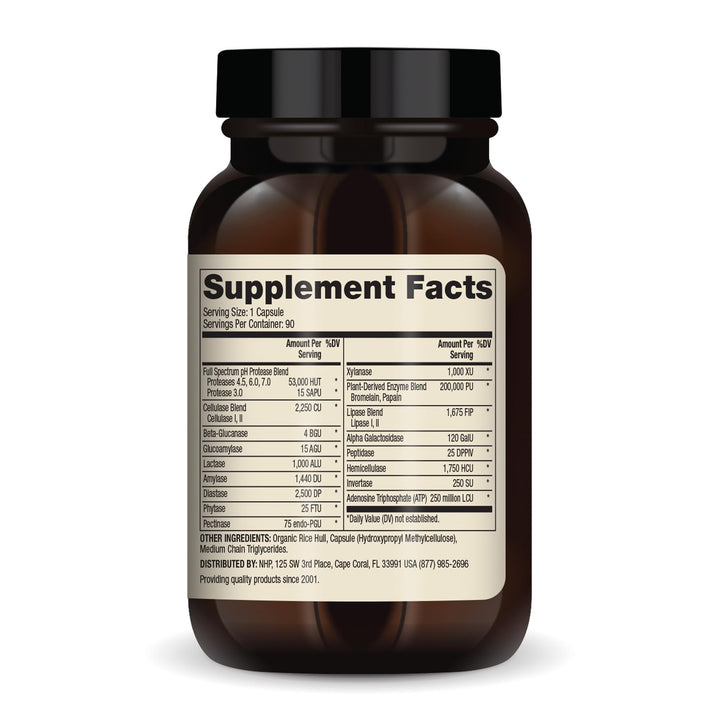 Dr. Mercola Full Spectrum Enzymes for Women label details showing ingredients and benefits.