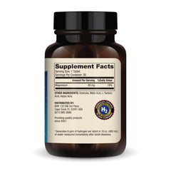 Dr. Mercola H2 tablet dissolving in water, convenient hydrogen infusion.