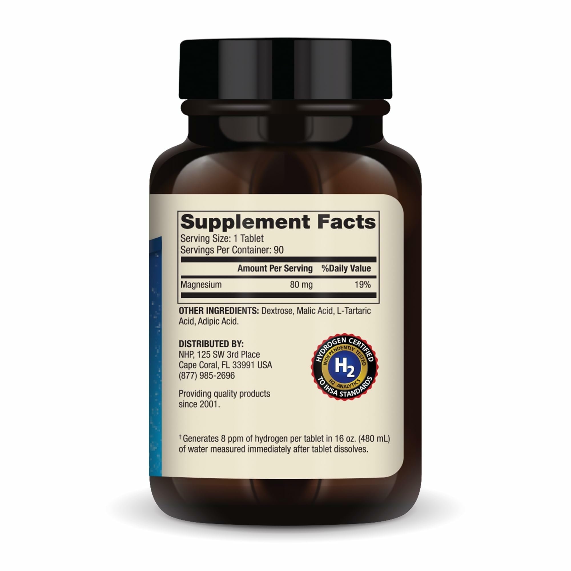 Dr. Mercola H2 tablets dissolve in water to create hydrogen-rich hydration.
