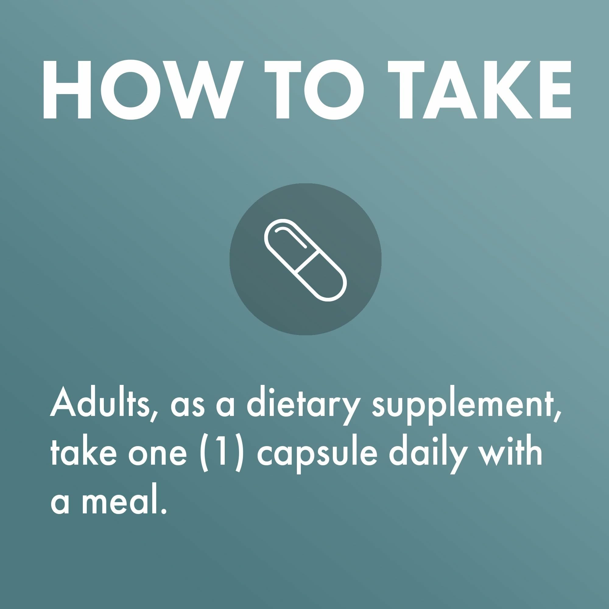 Dr. Mercola Hair, Skin and Nails bottle being poured shows convenient daily dosage.