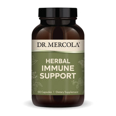 Dr. Mercola Herbal Immune Support bottle front view showing immune health support