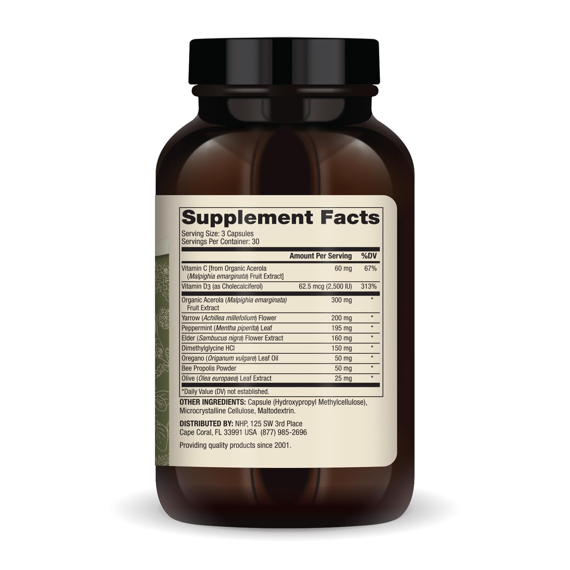 Dr. Mercola Herbal Immune Support capsules close-up for easy daily use