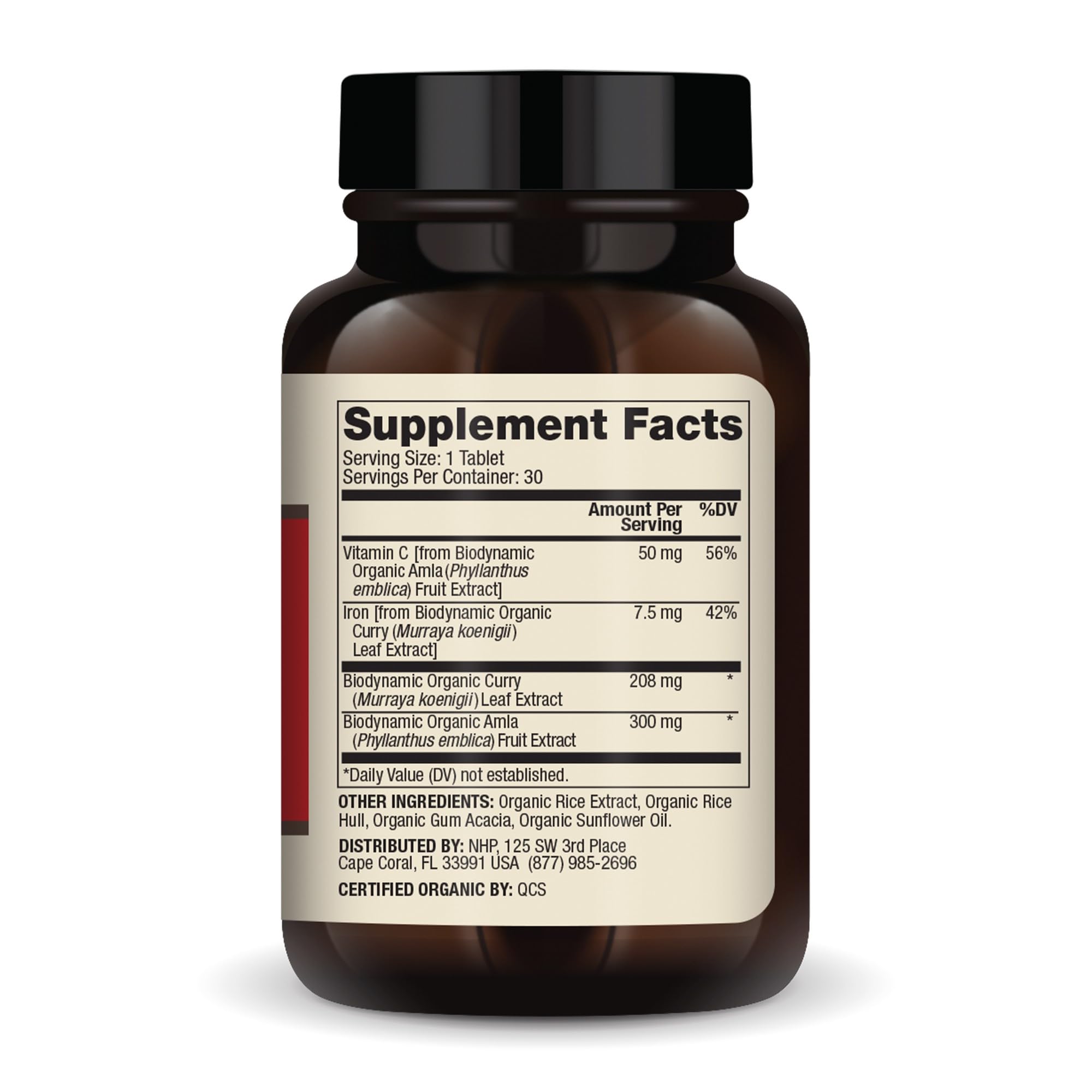 Close-up of Dr. Mercola iron tablets for easy daily intake