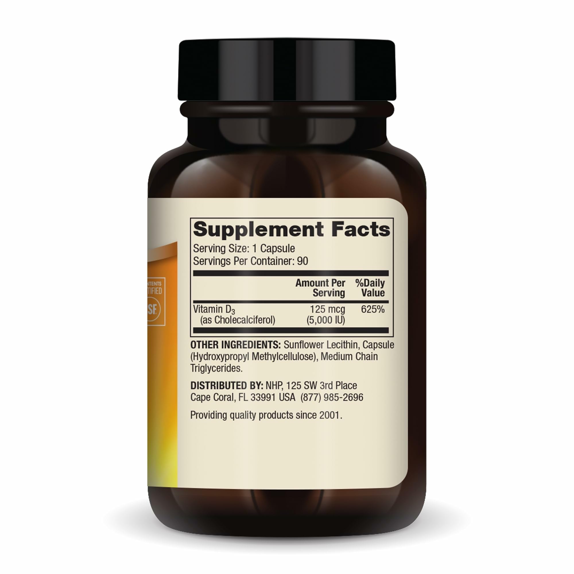 Close-up of Dr. Mercola Liposomal D3 capsules for daily dosing.