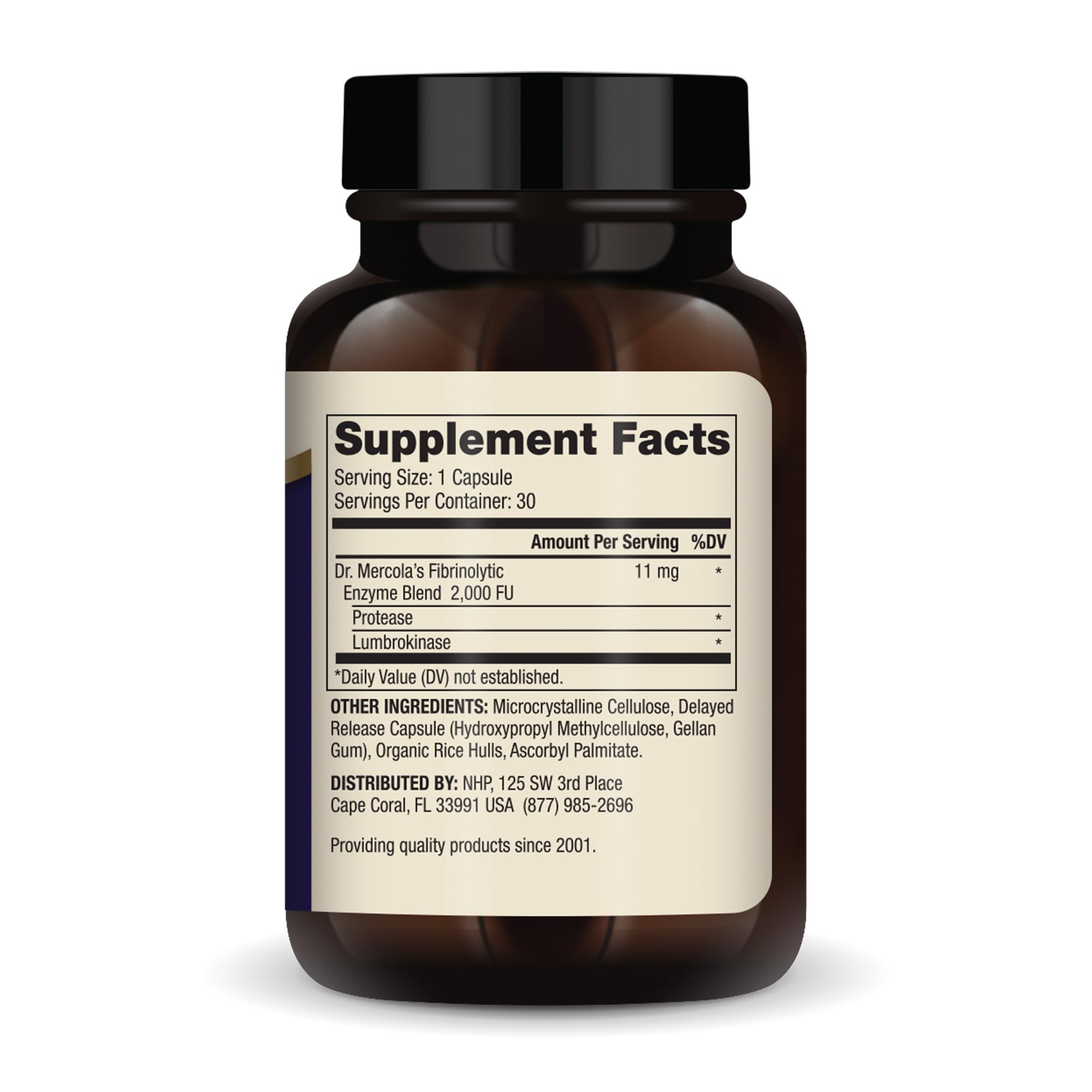 Dr. Mercola Lumbrokinase Enzymes non-GMO badge image