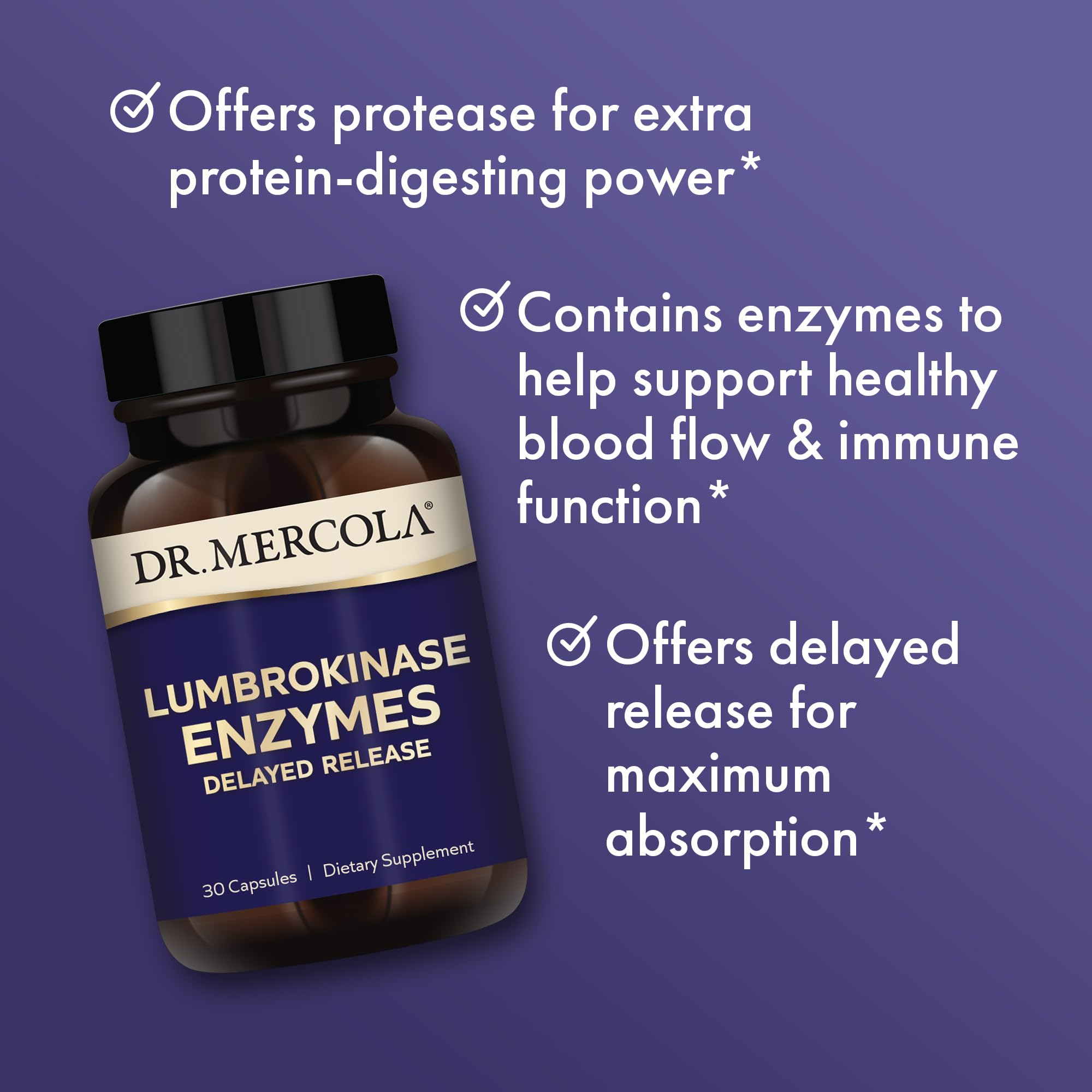 Dr. Mercola Lumbrokinase soy-free icon for clean dietary support