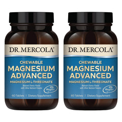 Dr. Mercola Magnesium Chewable Advanced bottle for daily mental and physical support.