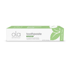 Dr. Mercola Ola Botanicals Toothpaste Tulsi-Mint packaging emphasizing fluoride-free formula