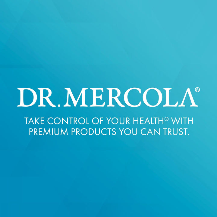 Dr. Mercola bottle on breakfast table illustrating everyday supplement routine
