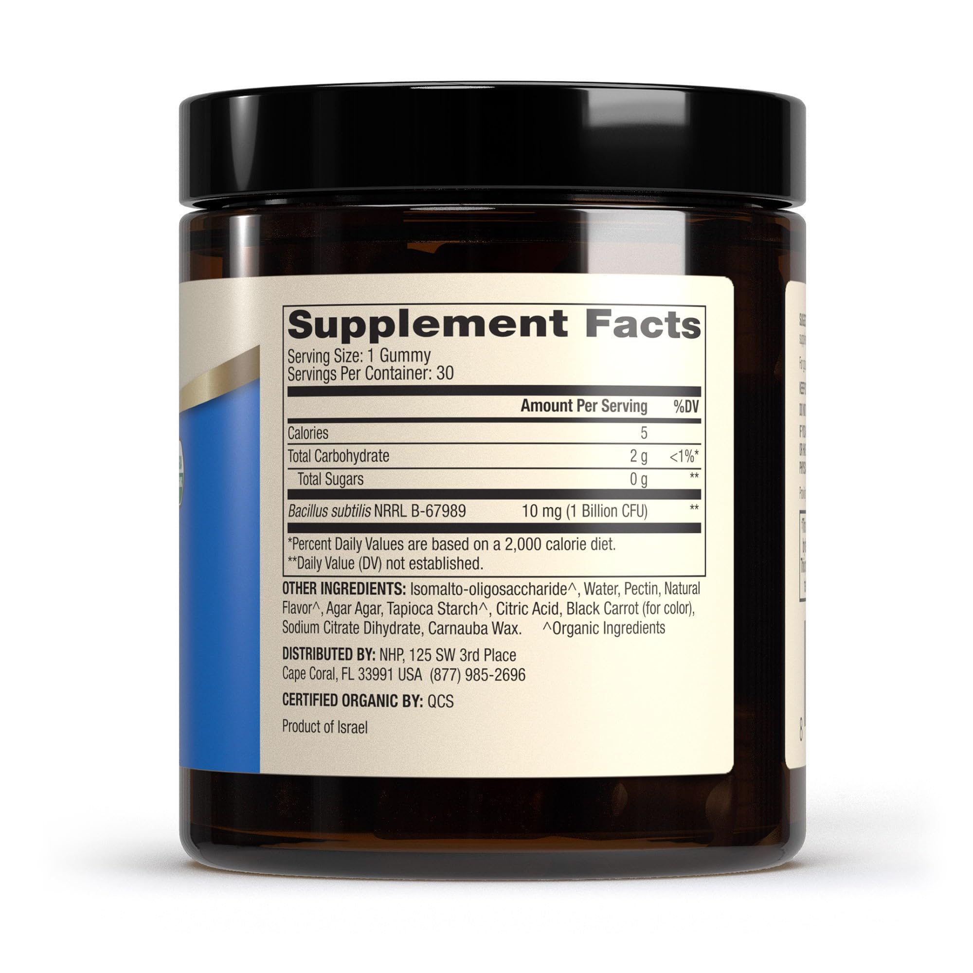 Dr. Mercola Kids probiotics gummies cherry flavor close-up promoting daily wellness.