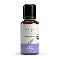 Dr. Mercola Organic Lavender Essential Oil bottle, 1 oz, ideal for aromatherapy.