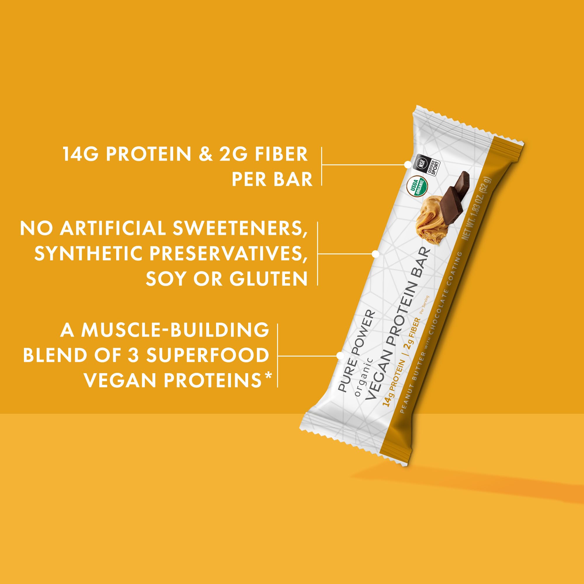 Dr. Mercola Pure Power box of 12 bars conveys value.