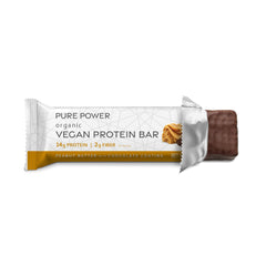 Dr. Mercola Pure Power bar ingredients closeup shows natural peanuts.