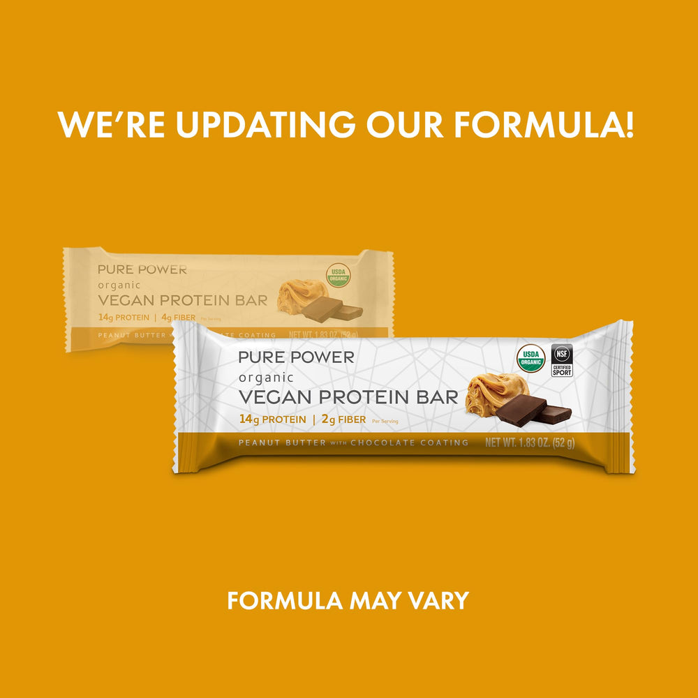 Dr. Mercola Pure Power bar vegan protein blend supports plant-based fueling.