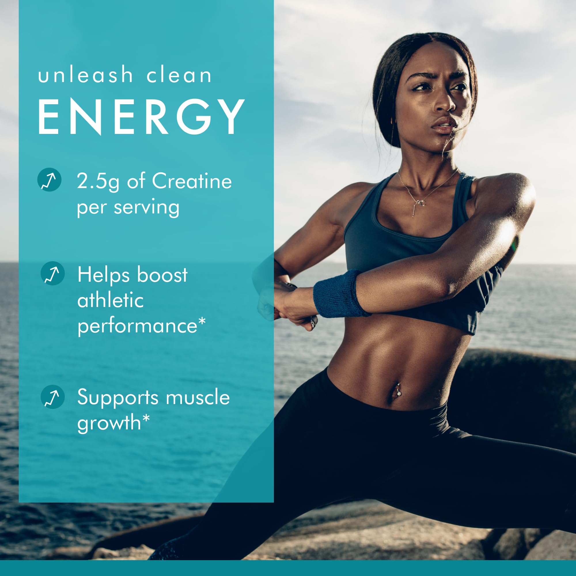 Athlete using Dr. Mercola Pure Power Creatine Monohydrate during training.