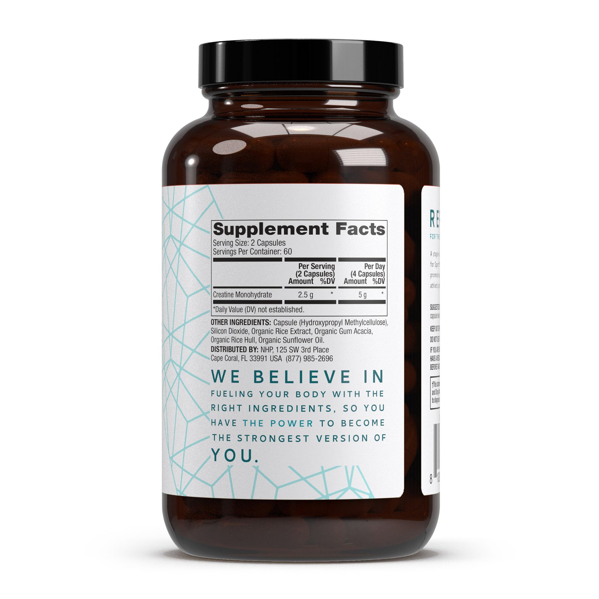 Dr. Mercola Pure Power Creatine Monohydrate capsules for convenient daily use