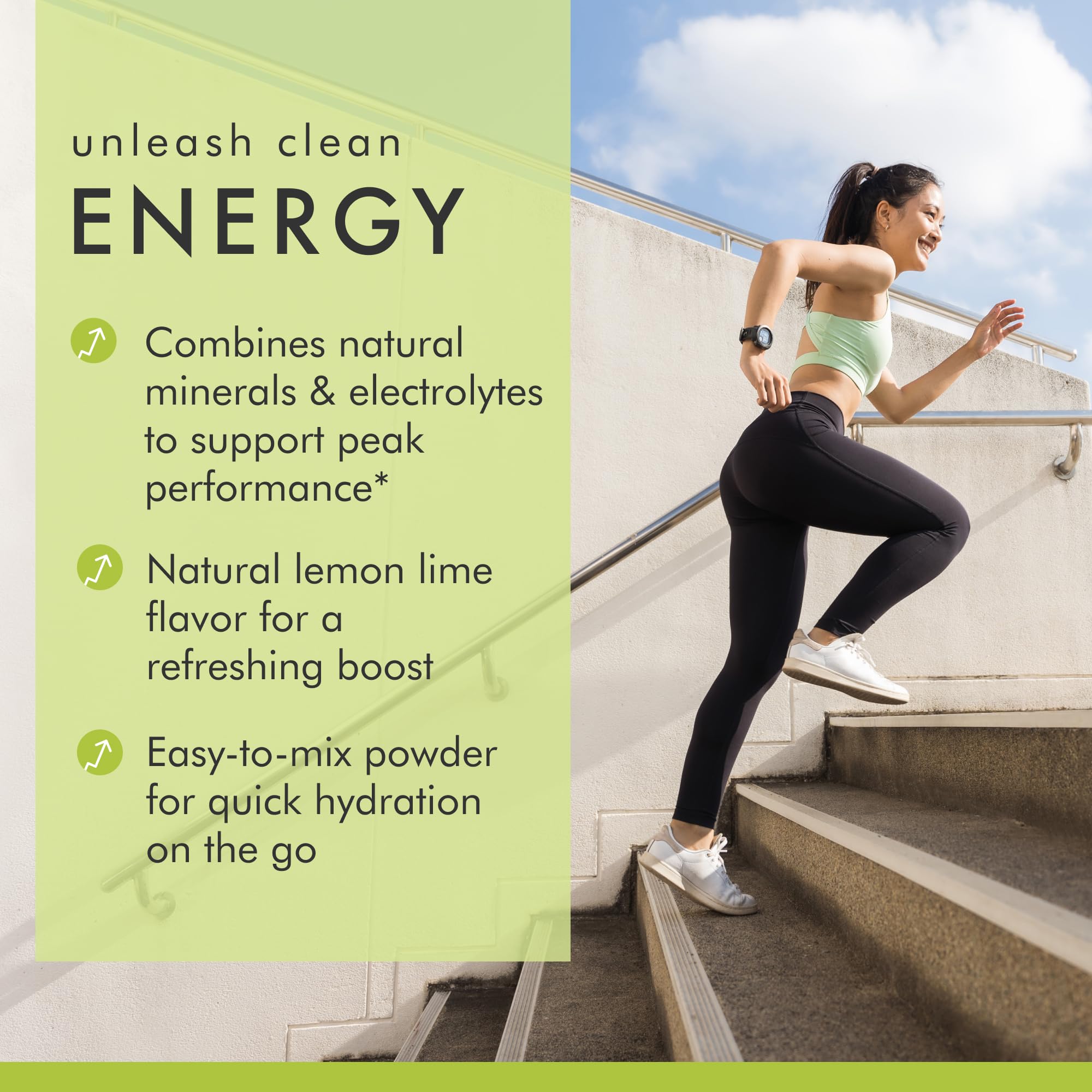 Athlete using electrolyte mix during workout.