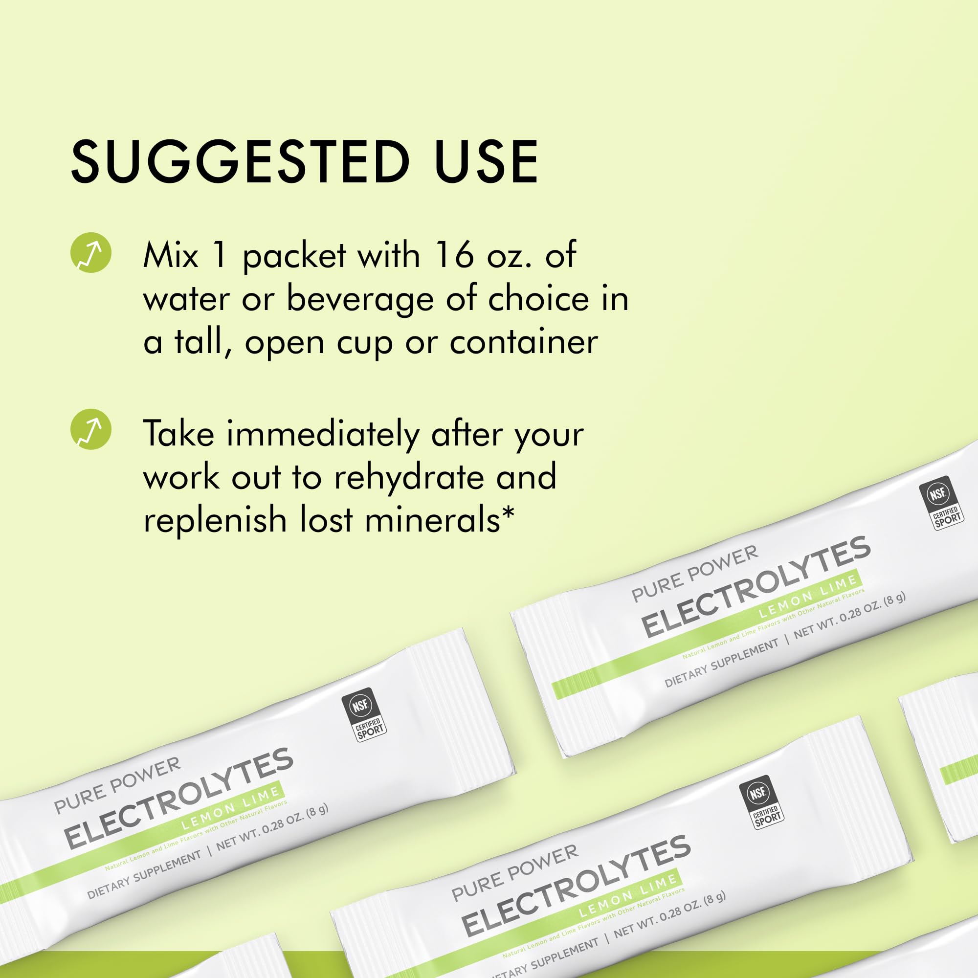 On-the-go packets shown beside a gym bag for travel-friendly hydration.
