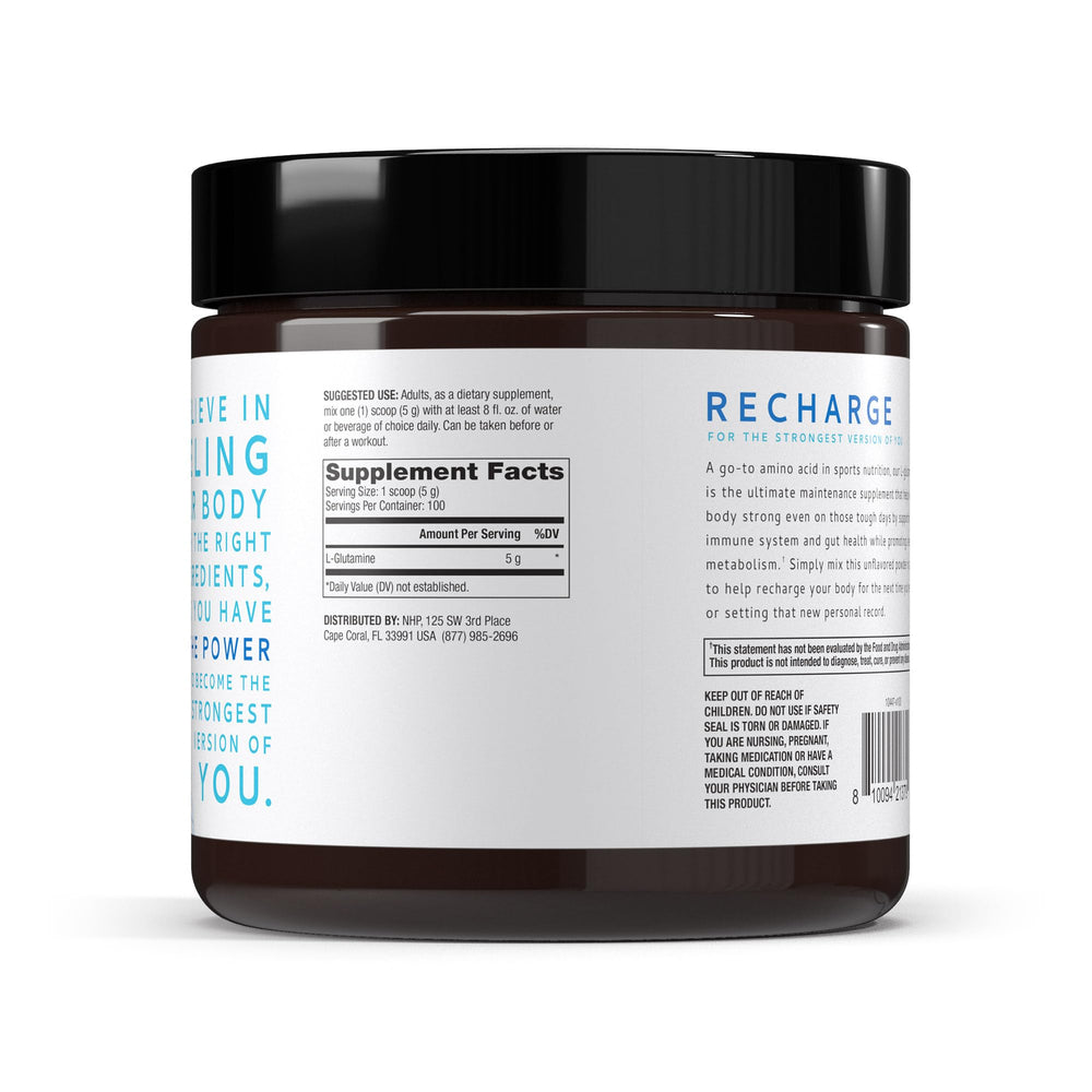 Label close-up highlighting non-GMO and NSF Certified for Sport