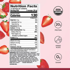 Dr. Mercola Pure Power Organic Whey measuring scoop included for precise serving sizes.