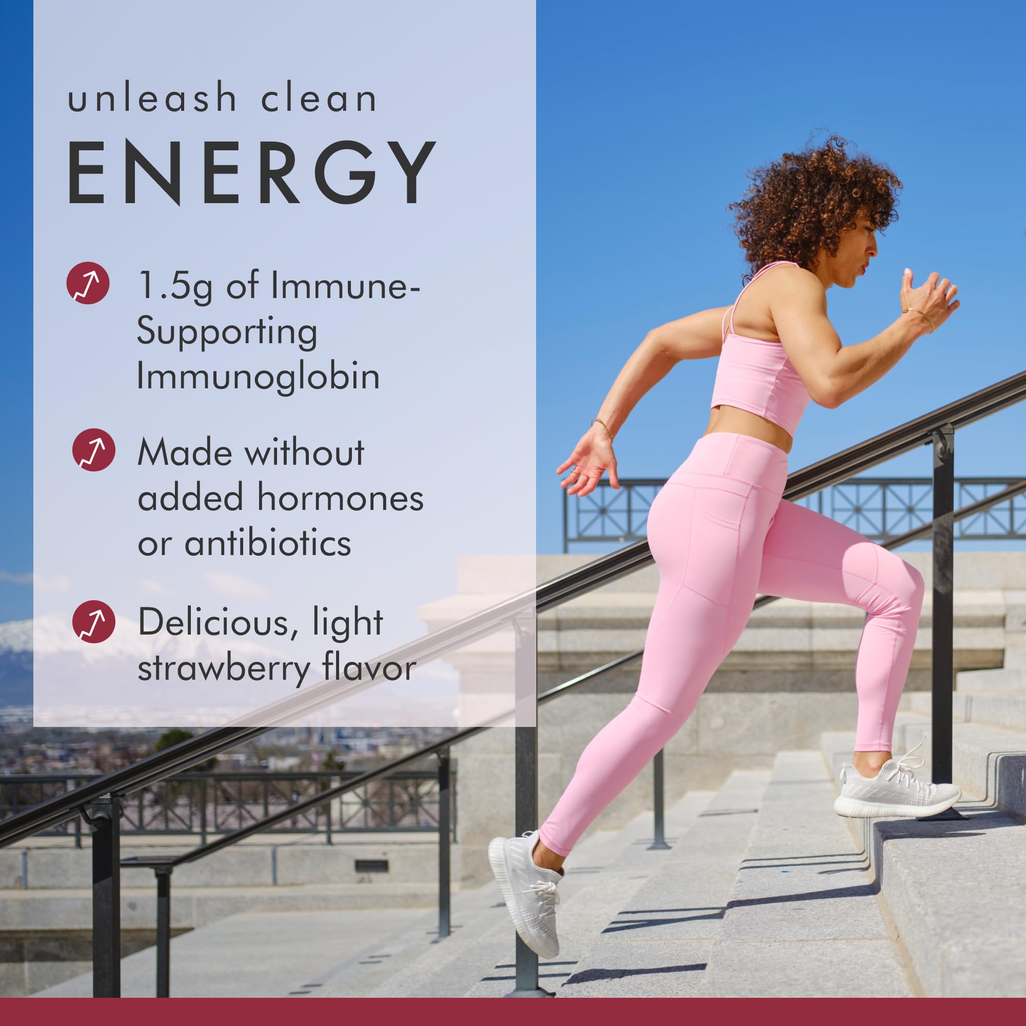 Dr. Mercola Pure Power Organic Whey strawberry jar evokes flavorful post-workout shakes.
