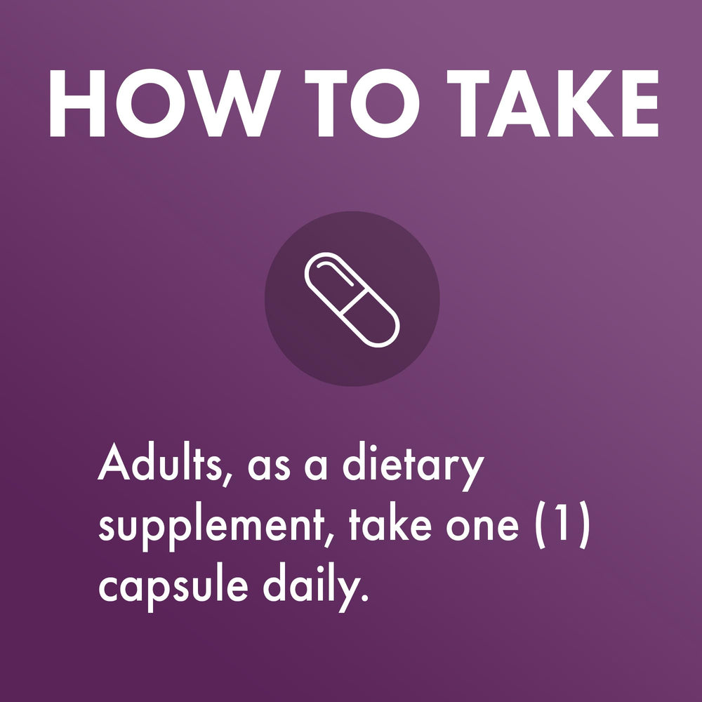 Dr. Mercola Purple Defense bottle in hand for convenient daily supplement.