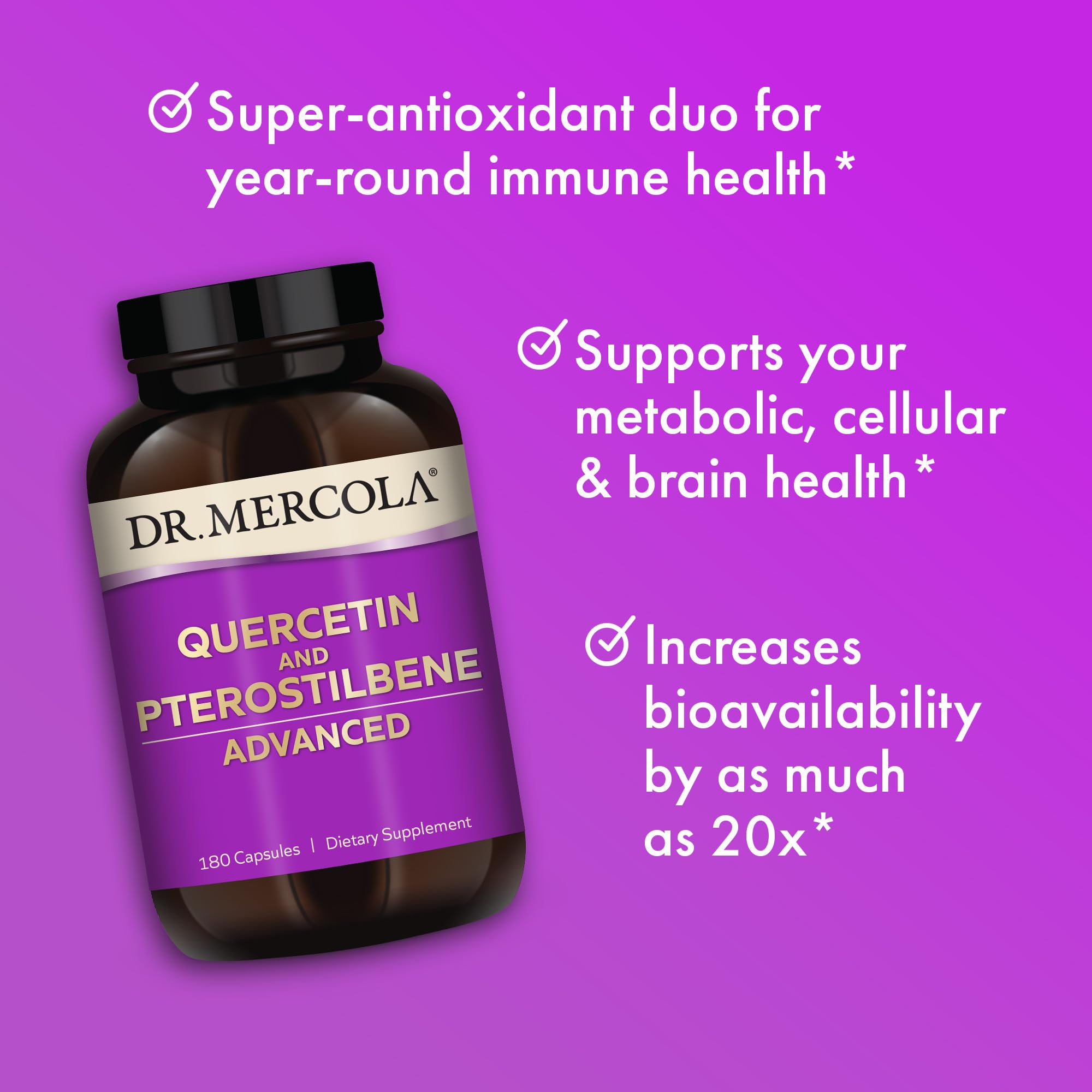 Dr Mercola Quercetin Phytosome diagram illustrates superior absorption in daily use