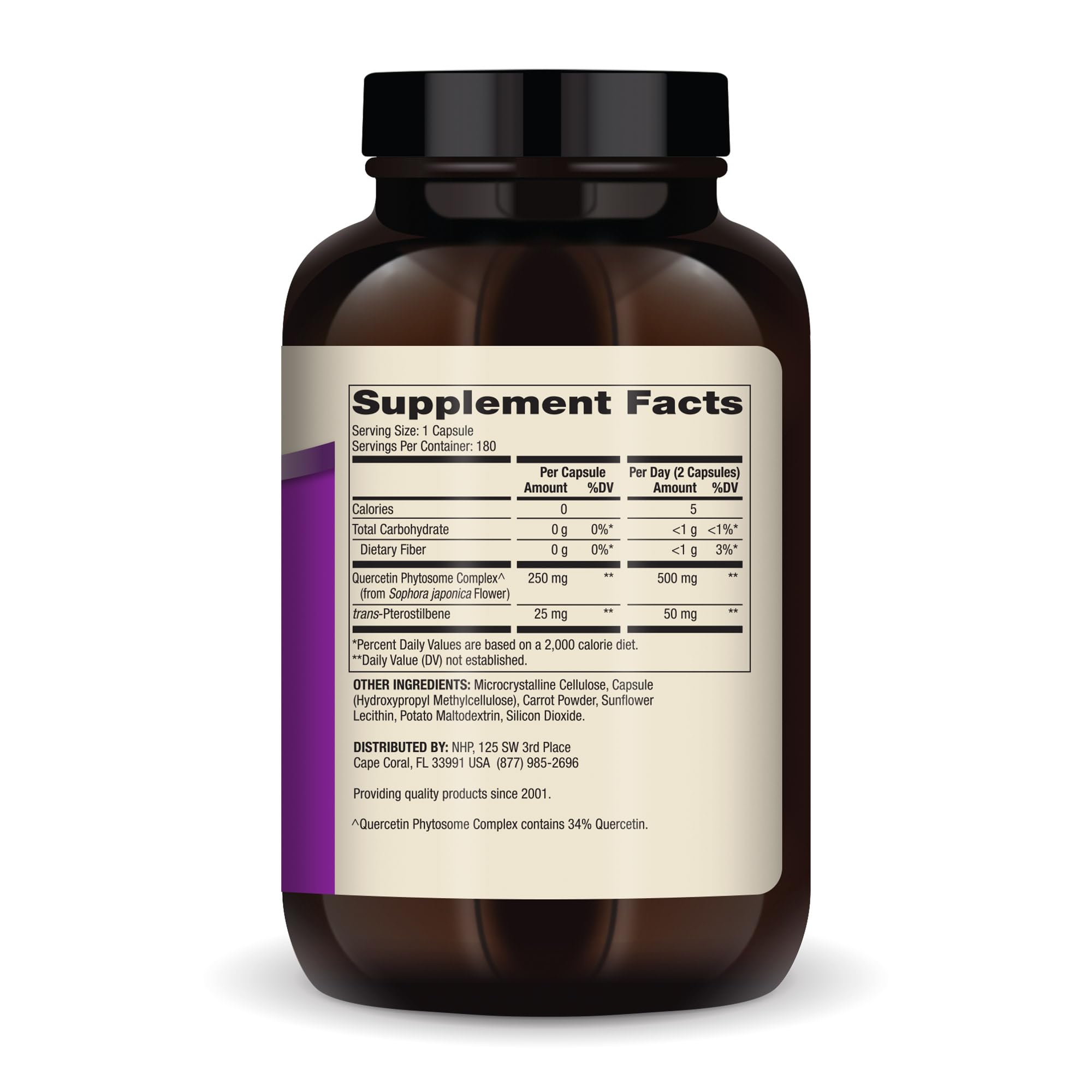 Dr Mercola Quercetin Phytosome Complex label emphasizes enhanced absorption