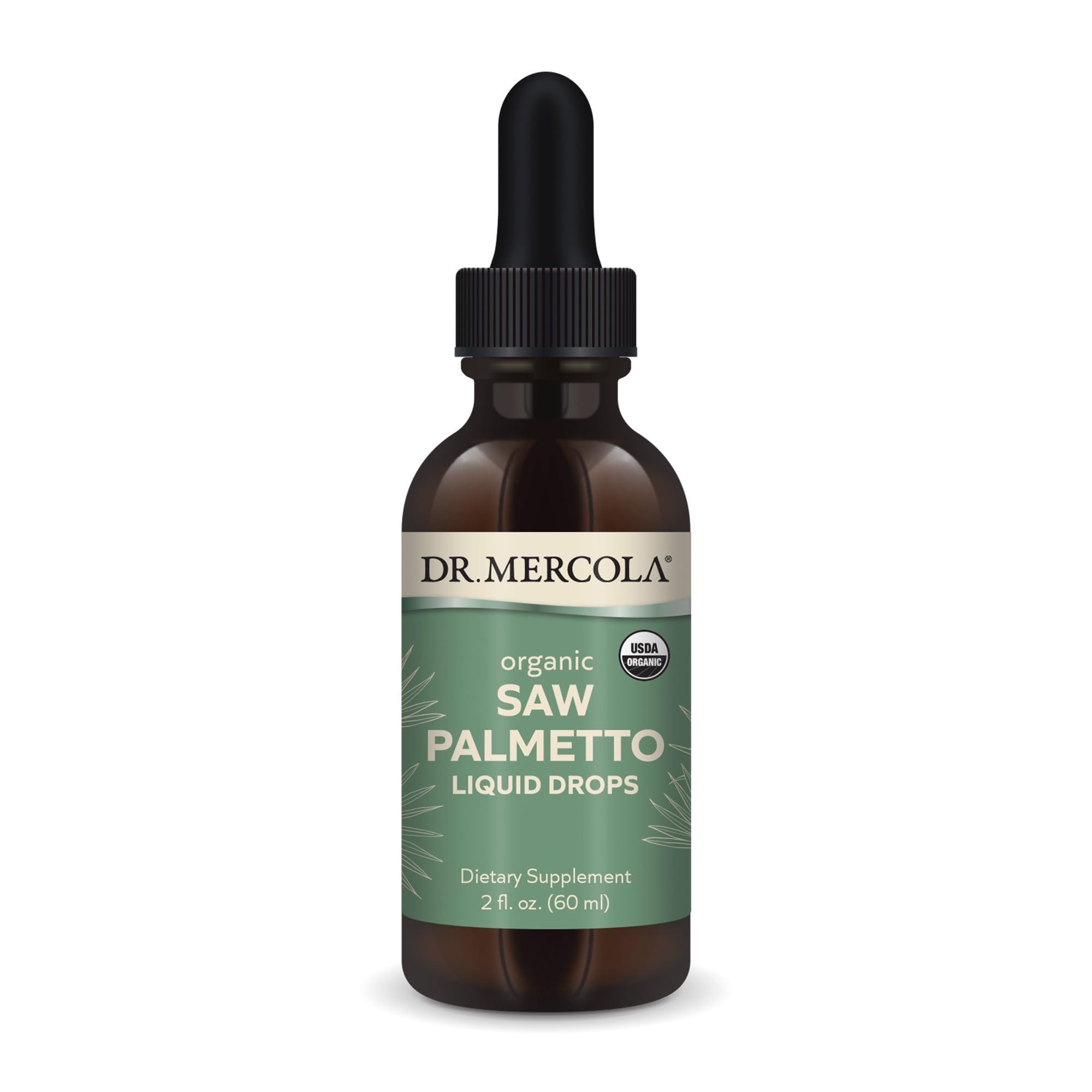 Dr. Mercola Saw Palmetto Liquid Drops bottle for urinary support