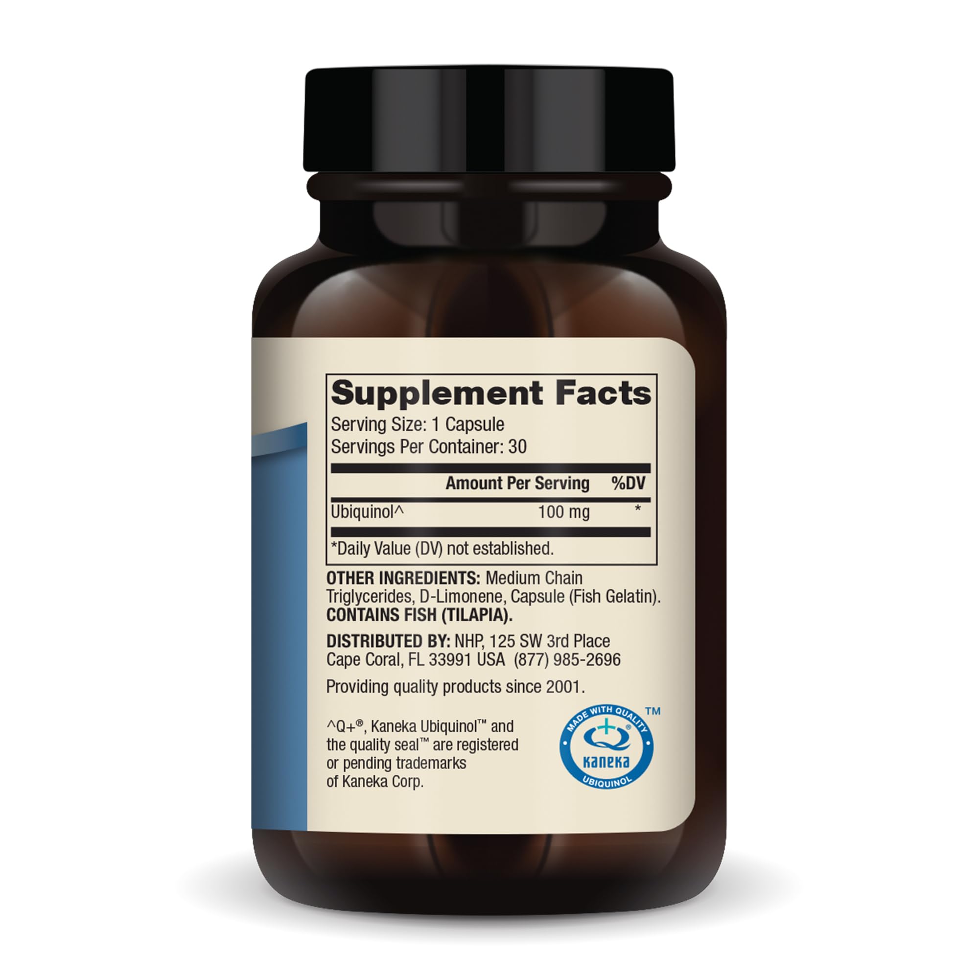 Dr. Mercola Ubiquinol: cápsula de 100 mg para energía sostenida.
