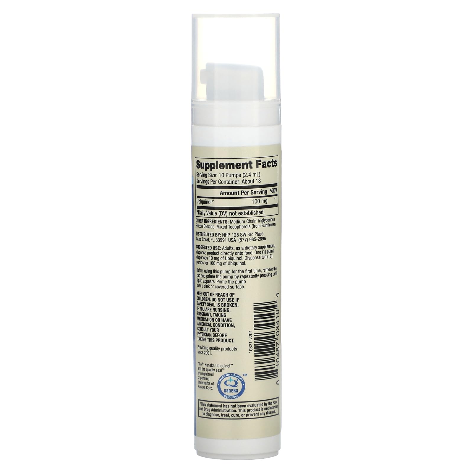 Dr. Mercola Ubiquinol Liquid Pump in use for easy, mess-free mitochondrial support.