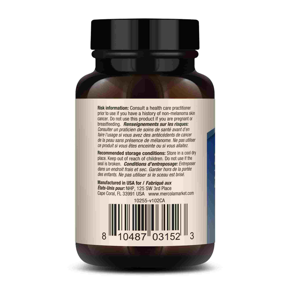 Ingredient panel showing zinc glycinate and selenium for balance.