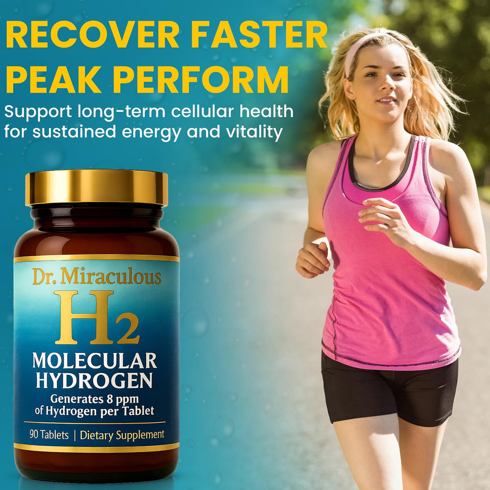 Dr. Miraculous hydrogen water tablets support calm focus after activity.