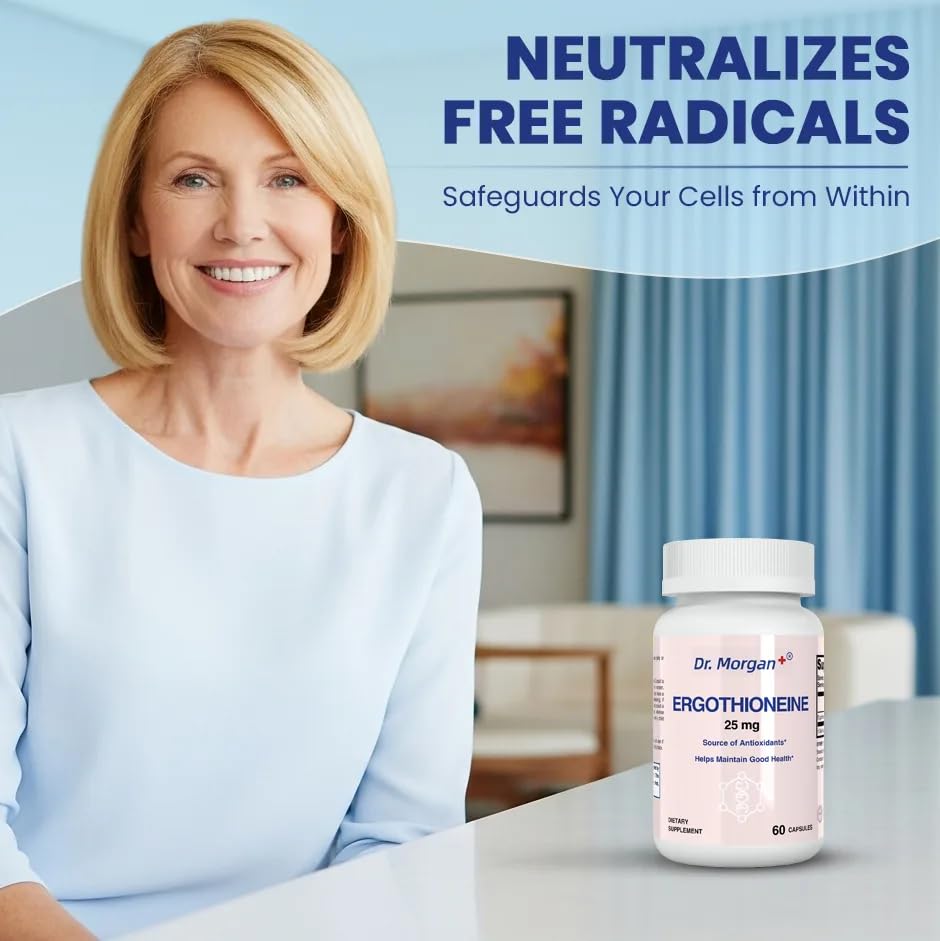 DR.MORGAN Ergothioneine capsules manufactured in Canada under GMP standards