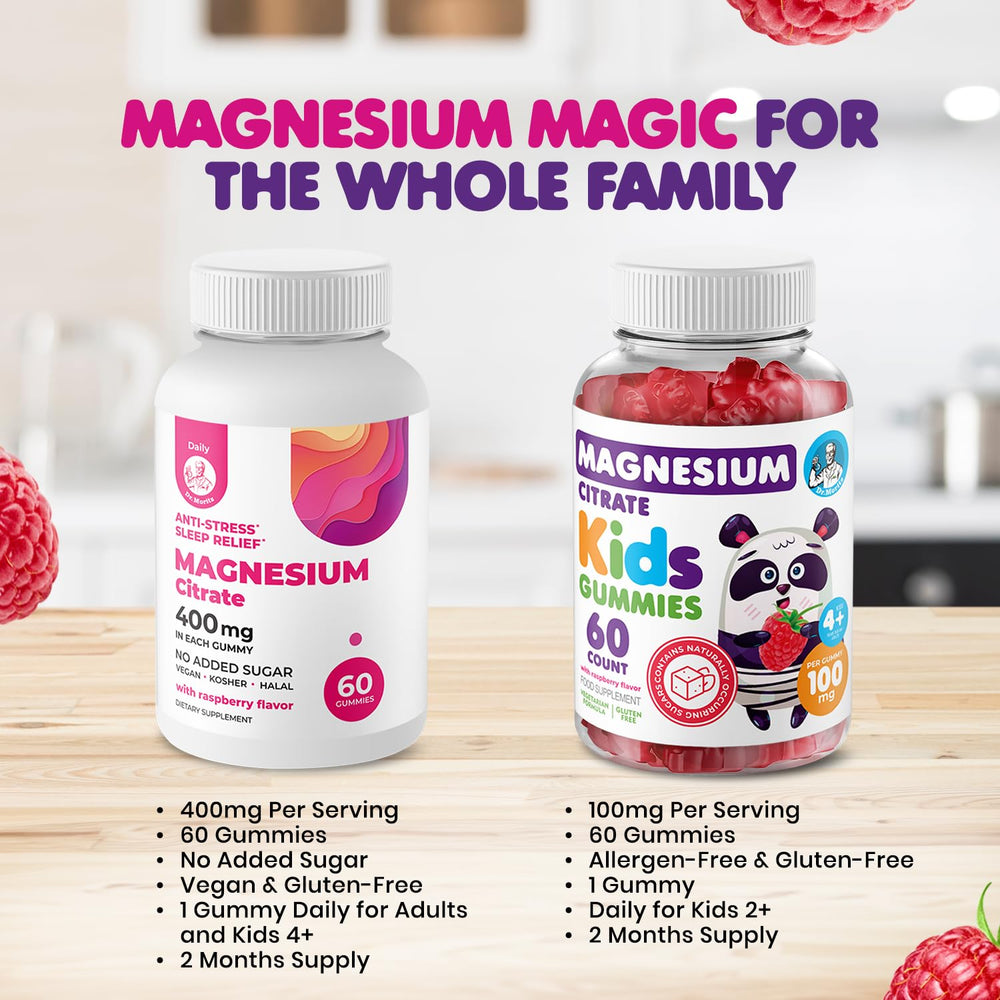 DR. MORITZ Calm Raspberry gummies highlight tasty magnesium chews for daily calm.