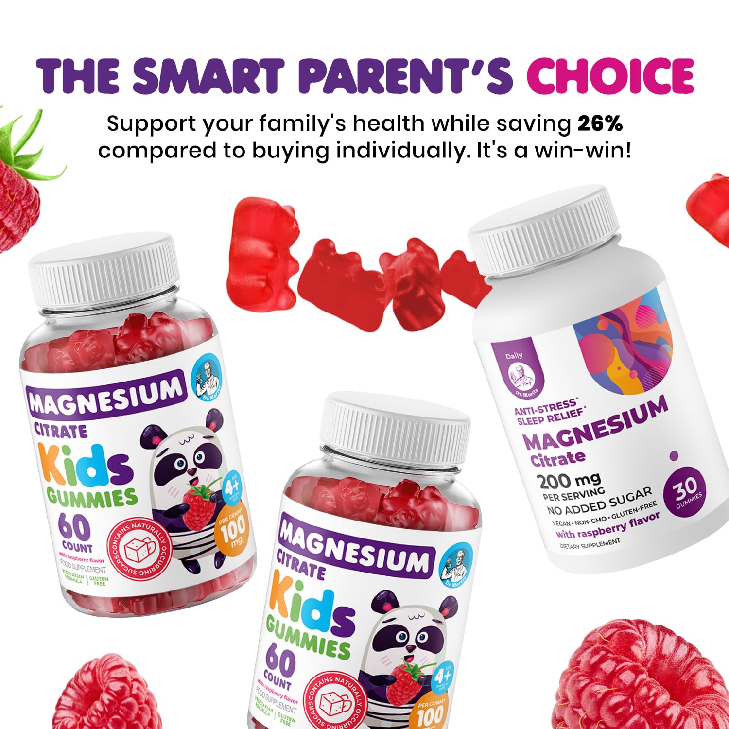 DR. MORITZ gummies made with non-GMO, gluten-free ingredients for clean nutrition.