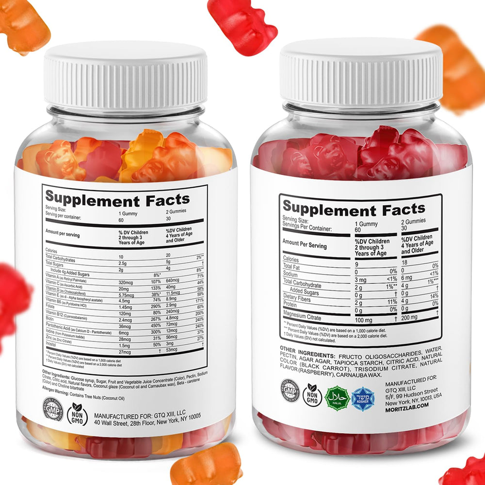 DR MORITZ Magnesium Gummies being poured for easy daily dose