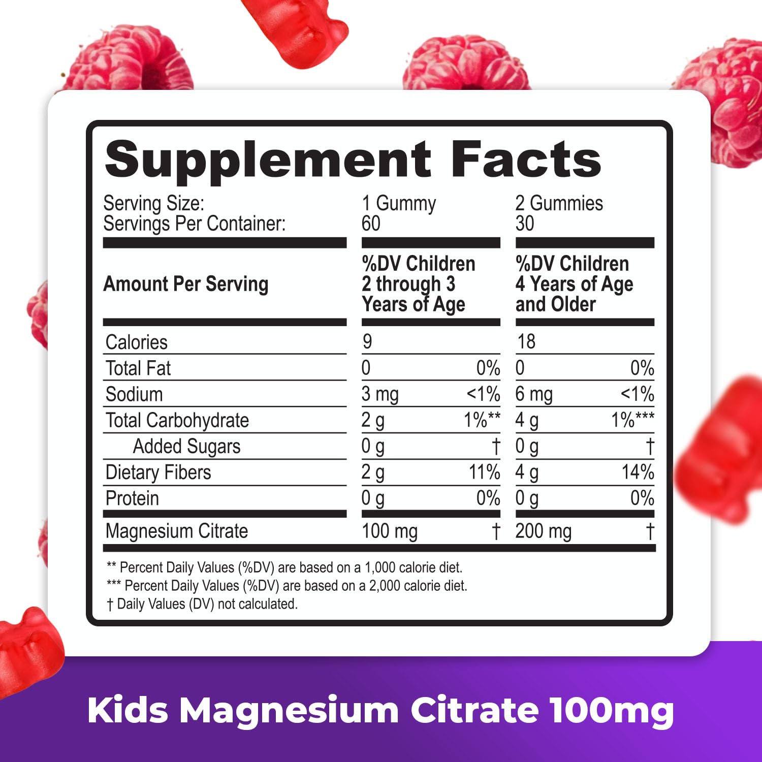 DR. MORITZ kids magnesium gummies raspberry chew for gentle calm